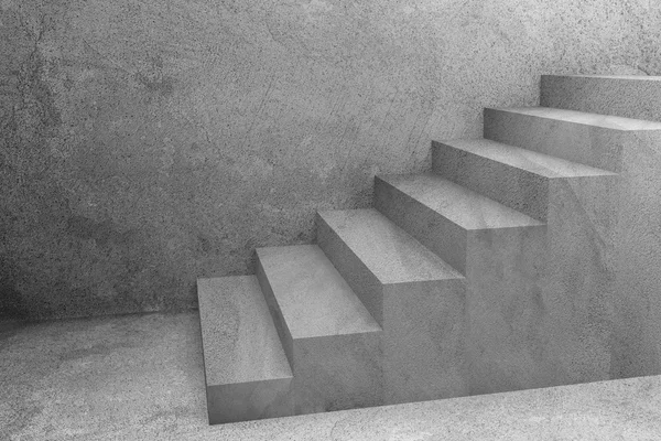 在施工、 3d 渲染下的混凝土楼梯 — 图库照片
