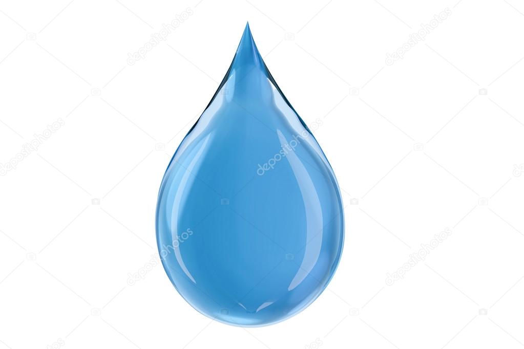 isolated water drop,3d rendering