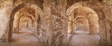 Aspendos antik Roman amphitheater. Antalya, Türkiye'nin ili.