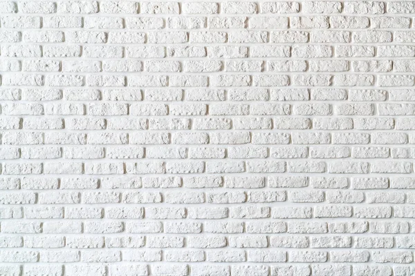 Wit geschilderde bakstenen op de muur decoratie voor achtergrond. — Stockfoto