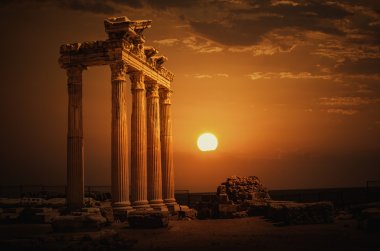 Temple of Apollo on Sunset clipart