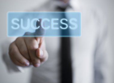 Başarı metin ile bir büyük düğme