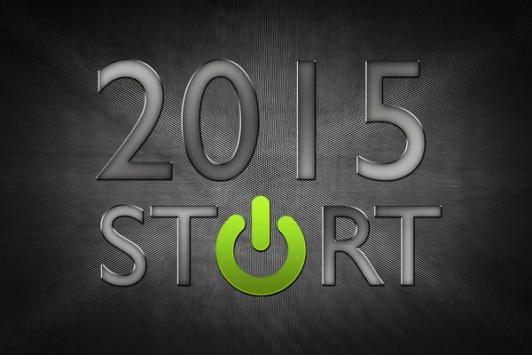 New Year counter 2015 with power button. — Stock Photo, Image