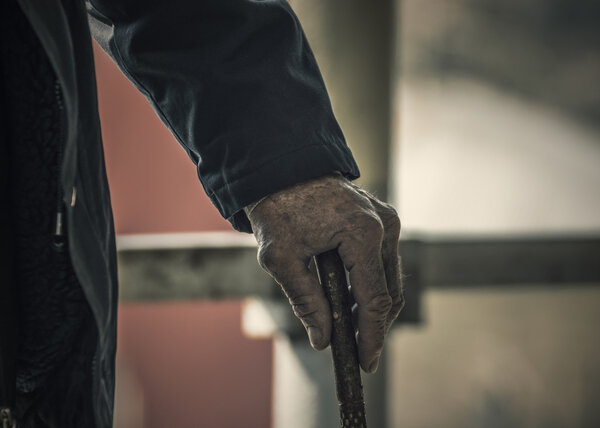 hand of an old man