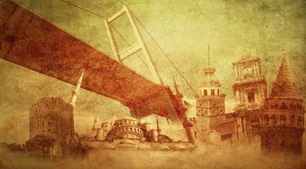 Istanboel en historische gebouwen — Stockfoto