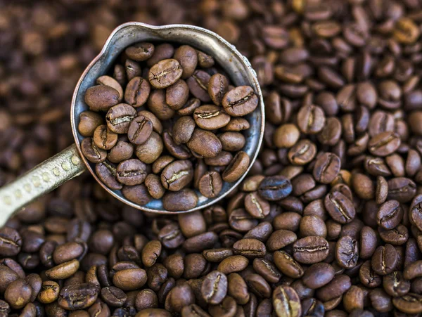 Brown coffee beans, background texture — Stock Photo, Image