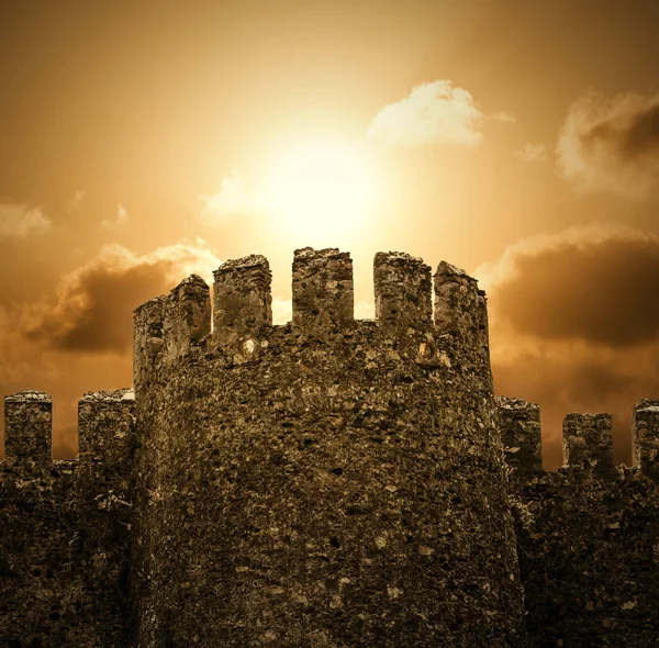 Hrad v západu slunce — Stock fotografie