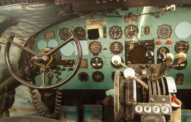 Cockpit of DC-3 Plane clipart