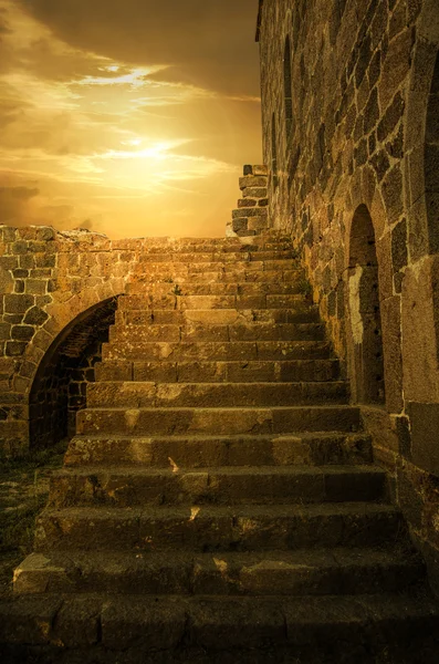 Ancient Upstairs and Sundown — Stock Photo, Image