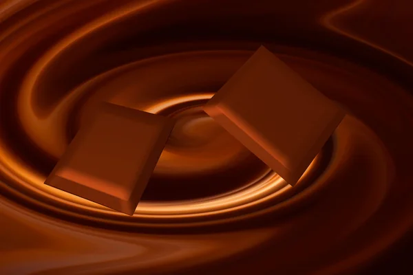 Coklat potongan — Stok Foto