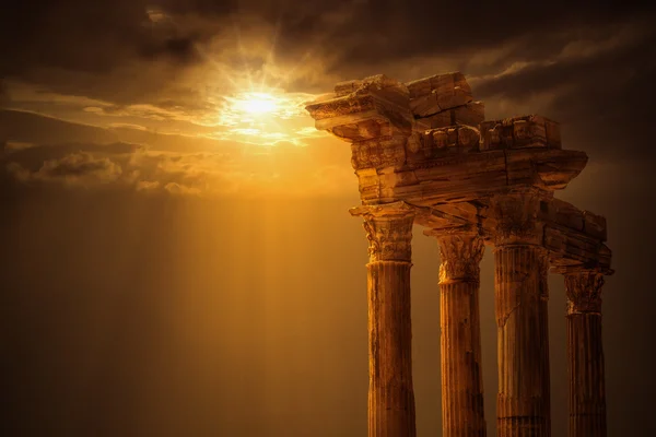 Tempel van Apollo op zonsondergang — Stockfoto