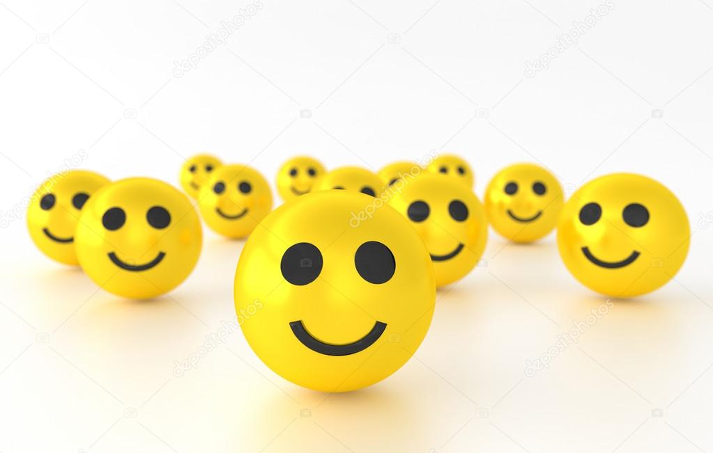 Yellow icons with smile expressions