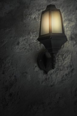 tuğla duvar, gece lambası