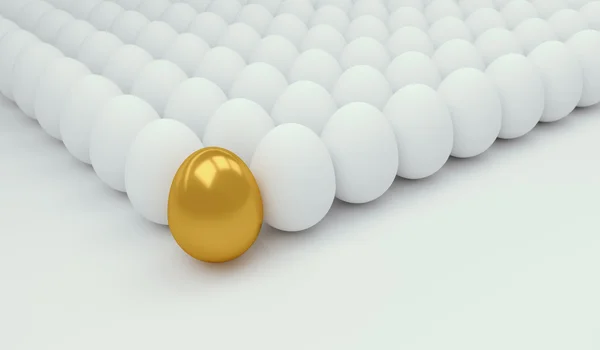 Geschäftskonzept mit goldenem Ei — Stockfoto