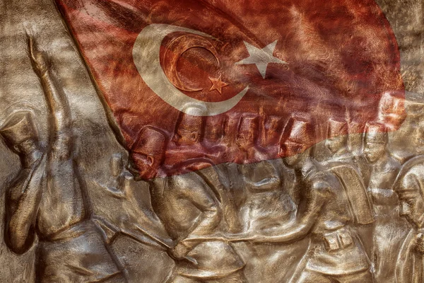 Grote Turkse vlag — Stockfoto