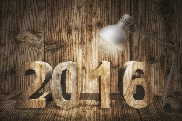 New Year Concept With desktop Lamp — Stock Photo, Image