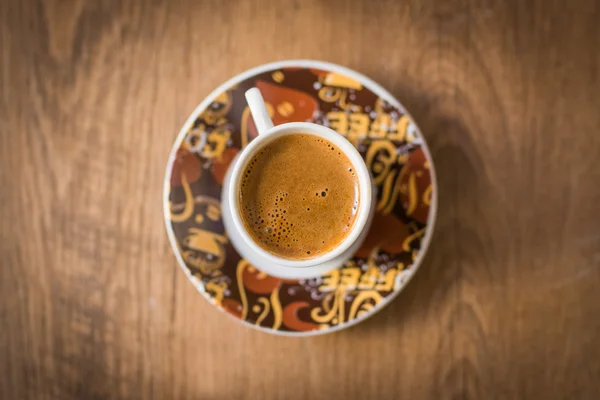 Fresh black coffee - close up — Stock Photo, Image