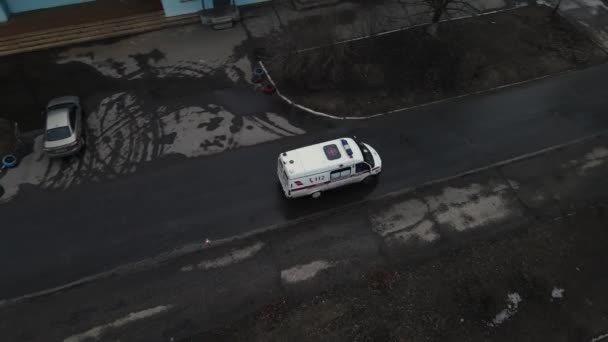 Krankenwagen. Luftaufnahmen. 20. März 2021 moskau russland — Stockvideo