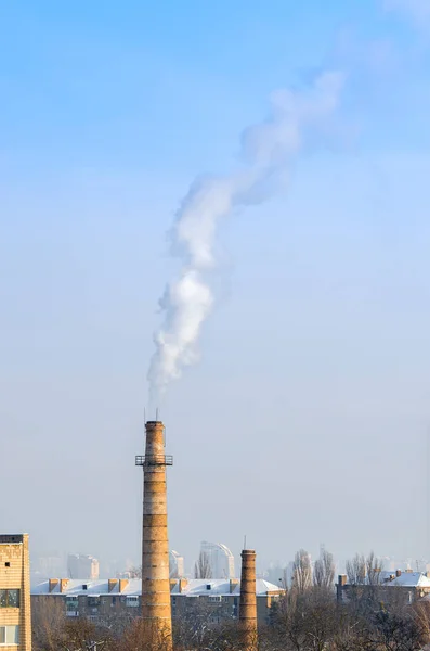 Humo Chimenea Atmósfera Contaminación Ecología — Foto de Stock