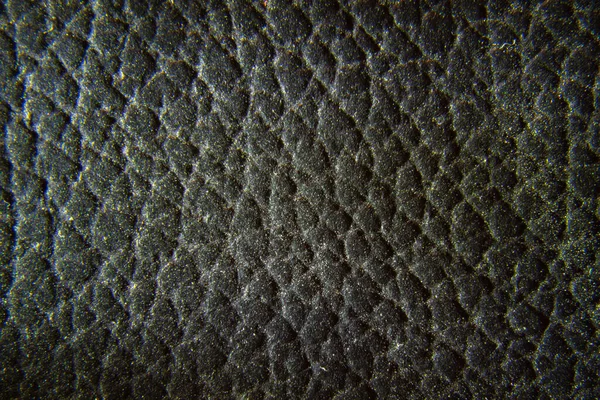 Gros Plan Texture Cuir Noir Qualité Grunge Fond Tissu Peau — Photo