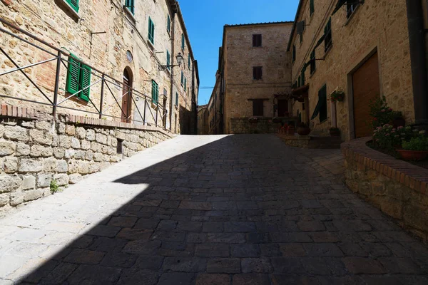 Volterra Διατηρεί Ένα Ιστορικό Κέντρο Ετρουσκικής Καταγωγής Ρωμαϊκά Ερείπια Και — Φωτογραφία Αρχείου