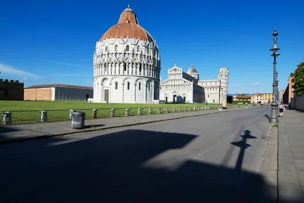 Leaning Tower Pisa Basilica Cathedral Piazza Dei Miracoli Italy — Stok fotoğraf