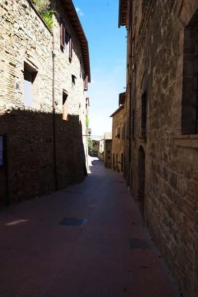 Panoramautsikt Över Berömd Plats Italien San Gimignano Medeltida Toscana — Stockfoto