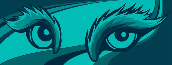 Animal Eye Vector Illustratie in gekleurde achtergrond — Stockvector