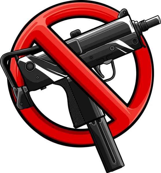 Vektorová ilustrace žádné zbraně nebo střelné zbraně nejsou povoleny — Stockový vektor