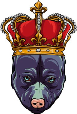 King Dog vector illustration on white background vector