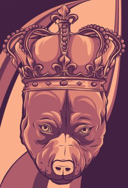 King Dog vector illustration on white background vector
