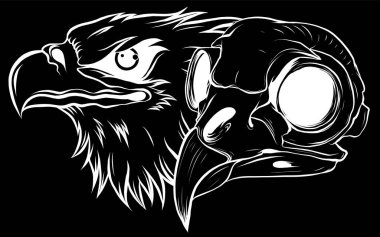 Bir Kartal vektör illüstrasyonunun silueti Maskotu