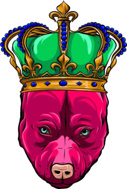 King Dog vector illustration on white background vector