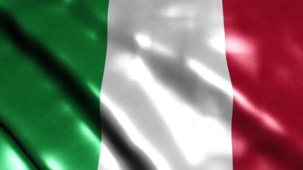 La bandera nacional de Italia - animación de bucle sin costura 4K de la bandera italiana. — Vídeos de Stock