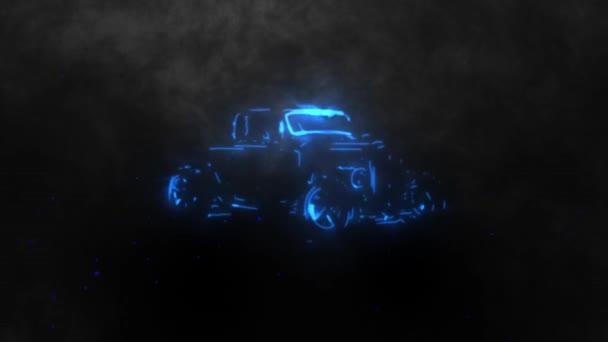 ホットロッドカーのアニメーション — ストック動画