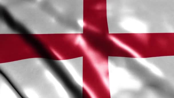 England-Fahne. England Banner. Realistische Animation 4K. Oberflächentextur. — Stockvideo