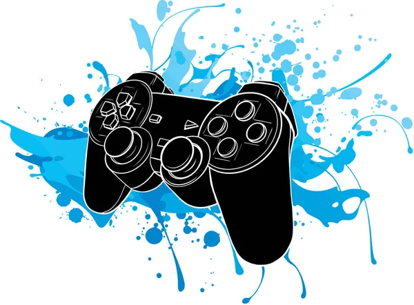 Game Joypad with colored spots vector illustration — Stock Vector