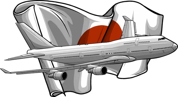 Vektorová ilustrace letadla s italskou vlajkou — Stockový vektor