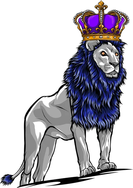 Ilustración del rey León. Vector animal aislado. — Vector de stock