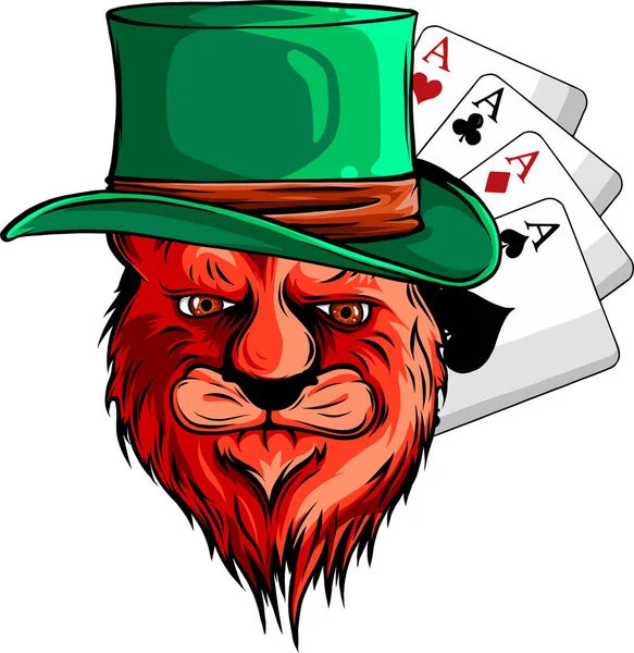 Illustration vectorielle du joueur avec Ace Poker Card. — Image vectorielle