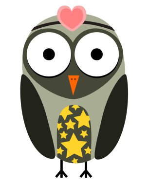 Çizgi film baykuşlar aşık. EPS 10.