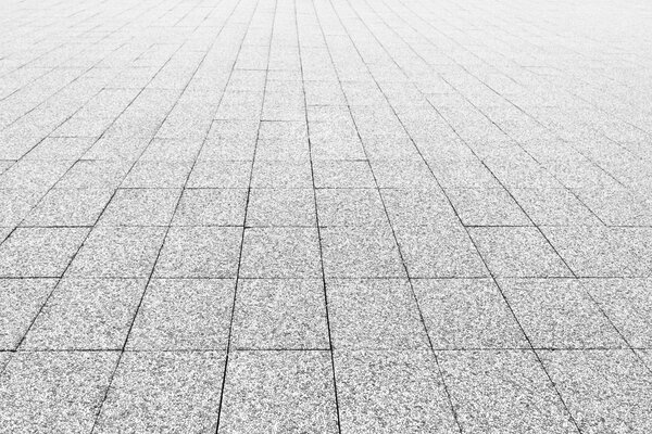 Path of cobblestones. Retro background. Black and white.