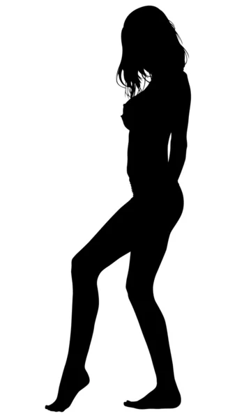 Sexy Frau Silhouette — Stockvektor