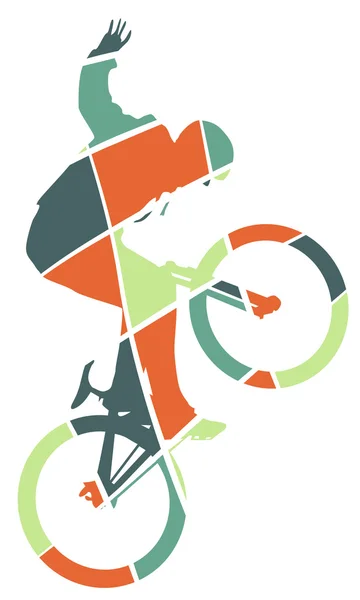 Bisiklet siluet pop sanat tarzı