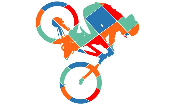 Bisiklet siluet pop sanat tarzı