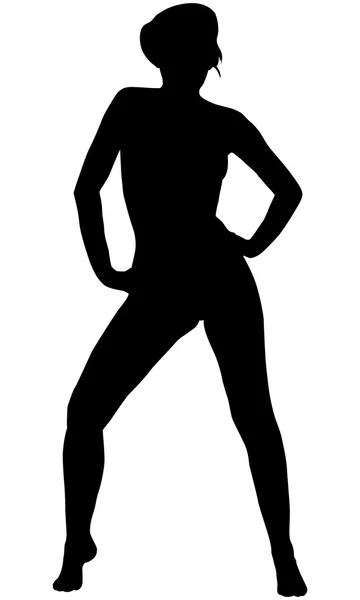 Sexy Woman Silhouette — Stock Vector