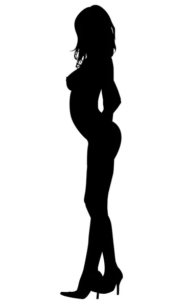 Sexy Woman Silhouette — Stock Vector