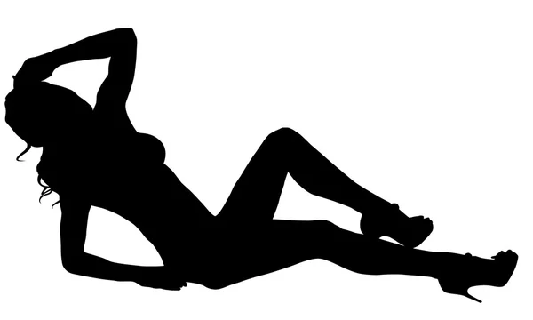 Silhouette femme sexy — Image vectorielle