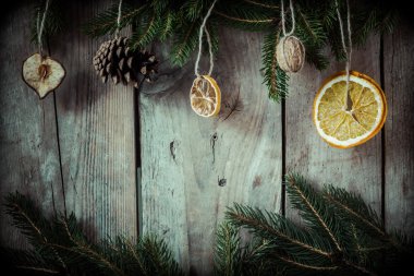 Noel arka planda retro tarzı