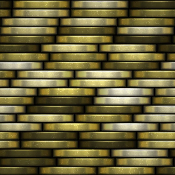 ゴールド コインのシームレスな背景の積み上げ. — ストック写真